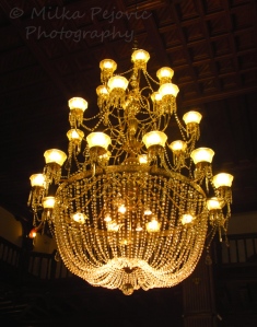 WordPress weekly photo challenge: Curves of the chandelier at the Hotel Del Coronado